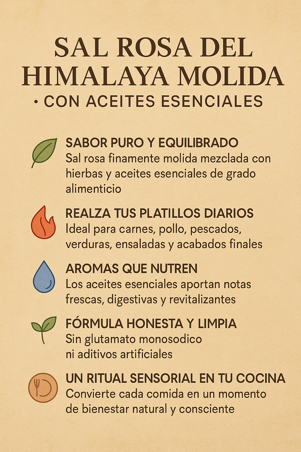 Sal del Himalaya Molida con aceites esenciales