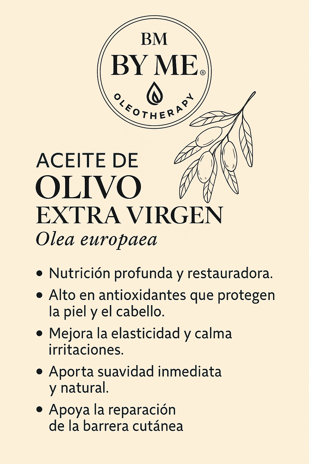Aceite de Olivo extra virgen. Grado alimenticio