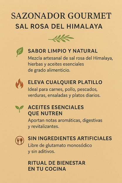 Sal del Himalaya Grano con Aceites esenciales